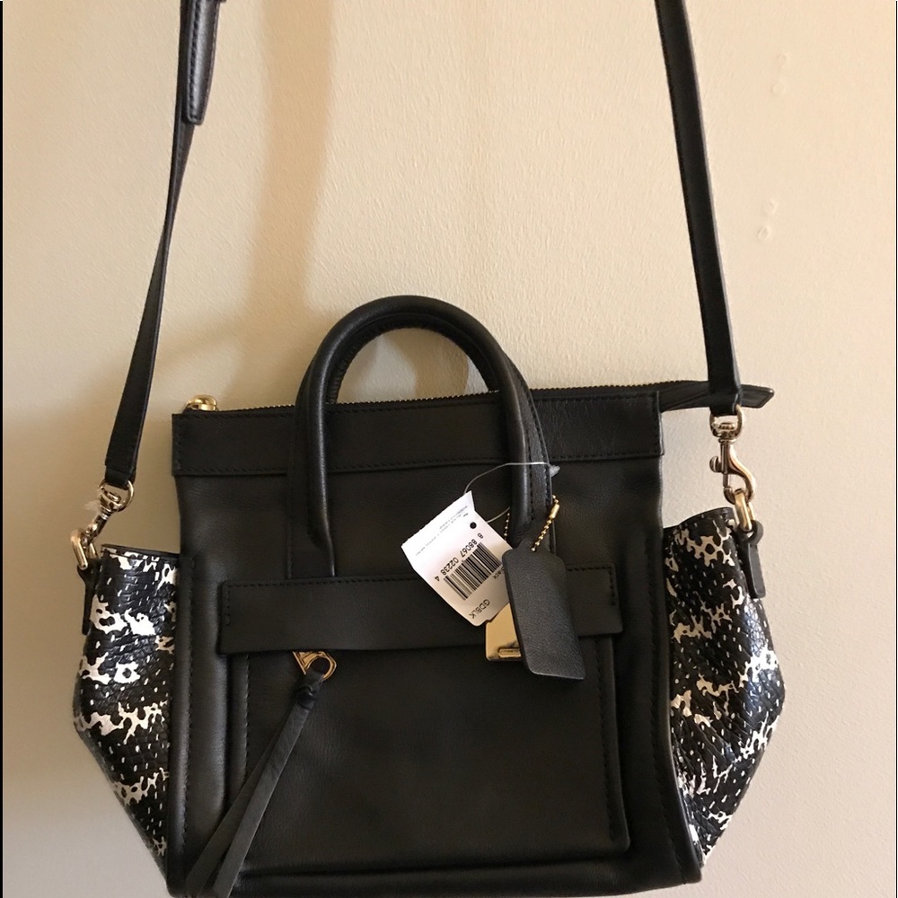 Coach Bleecker 2 Tone Python Mini Riley NWT - Picture 8 of 8